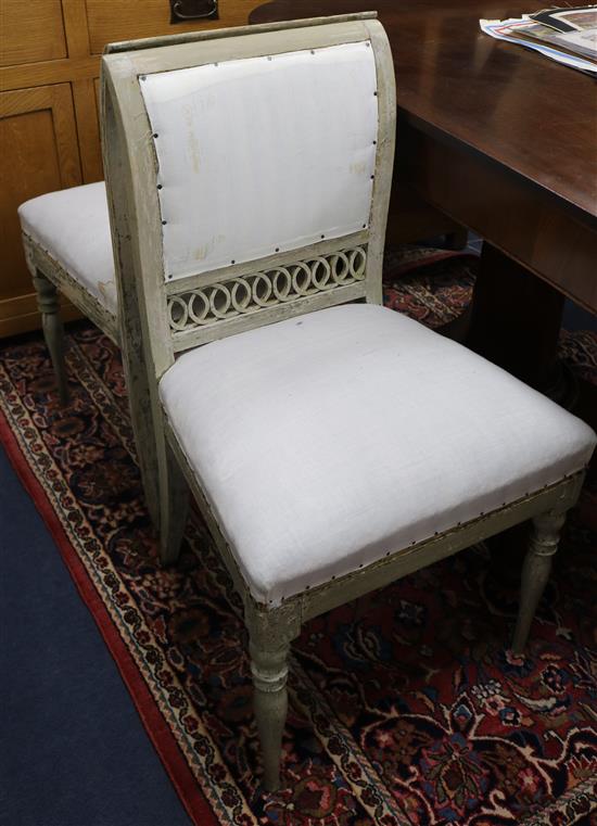 An early Victorian pine mahogany D end dining table